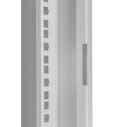 Stalflex RC19-6U-350MG 19" 6U 350 mm mély lapraszerelt szürke fém ajtós fali rack szekrény