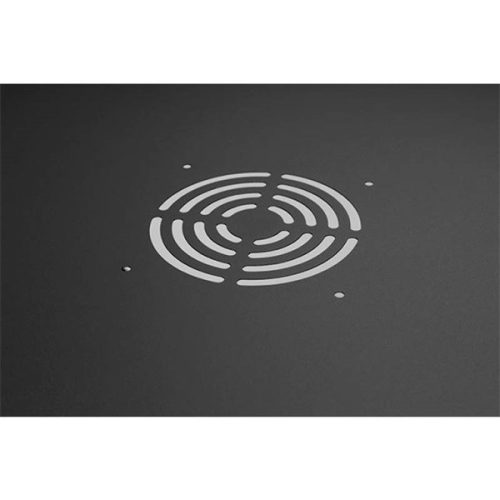 Stalflex RC19-6U-450MB 19" 6U 450 mm mély lapraszerelt fekete fém ajtós fali rack szekrény