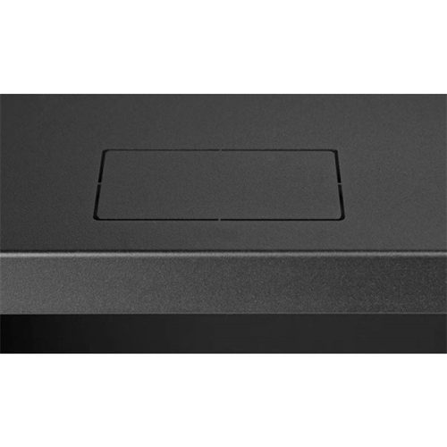 Stalflex RC19-6U-450MB 19" 6U 450 mm mély lapraszerelt fekete fém ajtós fali rack szekrény