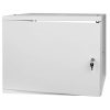 Stalflex RC19-9U-450MG 19" 9U 450 mm mély lapraszerelt szürke fém ajtós fali rack szekrény
