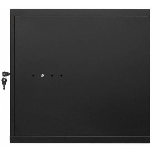 Stalflex RC19-9U-450MBP Pro 19" 9U 450 mm mély lapraszerelt fekete fém ajtós fali rack szekrény