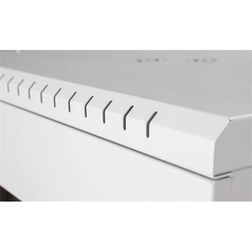 Stalflex RC19-9U-450GGP Pro 19" 9U 450 mm mély lapraszerelt szürke üveg ajtós fali rack szekrény