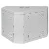 Stalflex CRC19-6U-330GG 19" 6U 330mm mély lapraszerelt szürke üveg ajtós fali rack sarokszekrény