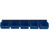 Stalflex BAR+5L-B falra szerelhető tárolósor 5 darab kék színű nagy méretű tárolódobozzal