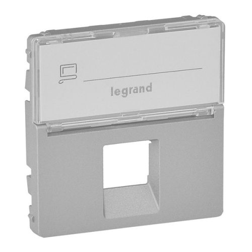 Legrand 755472 Valena Life címketartóval alumínium 1xRJ45 csatlakozóaljzat burkolat