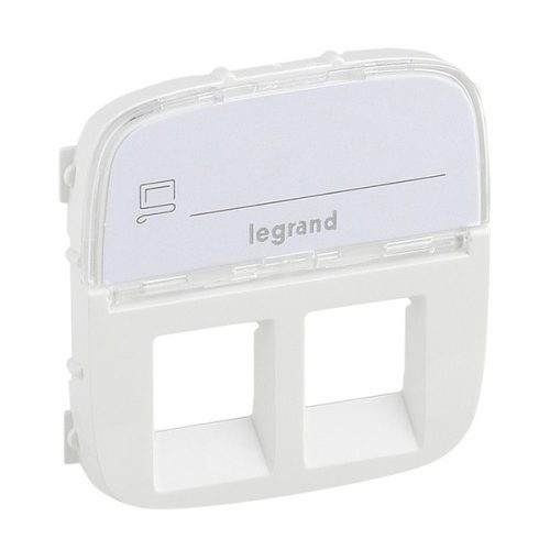 Legrand 755485 Valena Allure címketartóval fehér 2xRJ11/RJ45 aljzat burkolat