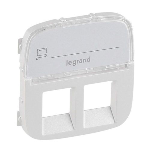 Legrand 755489 Valena Allure címketartóval gyöngyház 2xRJ11/RJ45 aljzat burkolat