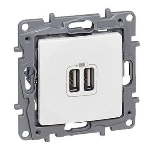 Legrand 764594 Niloé fehér kettős USB töltőaljzat