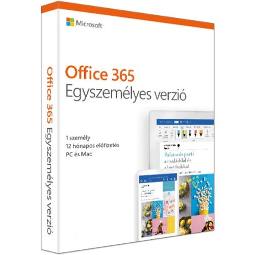 Microsoft 365 Personal (Egyszemélyes verzió) P6 HUN 1 Felhasználó 5 Eszköz 1 év dobozos irodai programcsomag szoftver