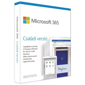   Microsoft 365 Családi verzió P6 HUN 6 Felhasználó 1 év dobozos irodai programcsomag szoftver