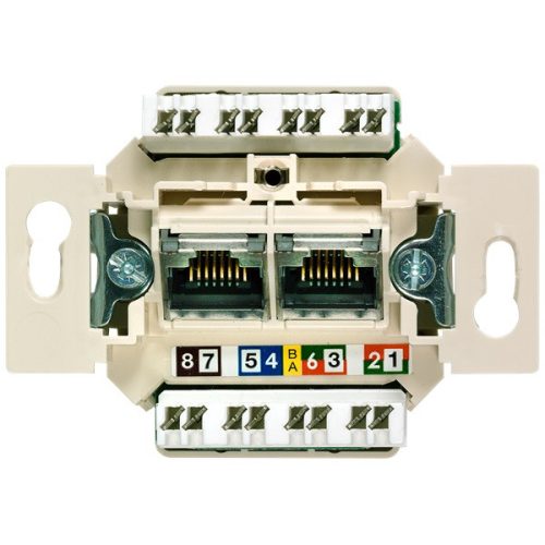 Siemens 5TG2027-2 Delta UAE 2X8pólusú RJ45 UTP CAT6 A informatikai csatlakozóaljzat