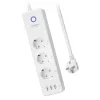 GOSUND P1 Smart Wi-Fi-s okos elosztó, 3xUSB és 3x230V, 1.5m kábel