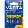 Varta 4903121436 Helps Longlife Power AAA (LR03) mikro ceruza elem 4+2db/bliszter