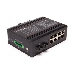   LinkEasy ISW-208 2xGbE SFP+8x10/100/1000BaseTX duál  DC10~58V bemenet, DIN sín, -40~+85C ipari switch