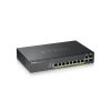 ZyXEL GS2220-10HP 8port GbE PoE LAN 2xGbE RJ45/SFP Combo port (180W) PoE L2 menedzselhető switch