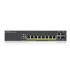 ZyXEL GS2220-10HP 8port GbE PoE LAN 2xGbE RJ45/SFP Combo port (180W) PoE L2 menedzselhető switch