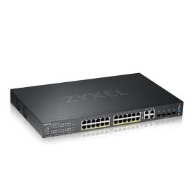   ZyXEL GS2220-28HP 24port GbE LAN 4xGbE RJ45/SFP Combo port (375W) PoE L2 menedzselhető switch