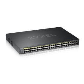   ZyXEL GS2220-50HP 44port GbE LAN 2xGbE SFP 4xGbE RJ45/SFP Combo port (375w) PoE L2 menedzselhető switch