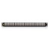 KE-Line Cat6A Moduláris árnyékolt Patch panel 1U 24xRJ45/s fekete HD csatlakozókkal