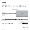 CLUB3D USB Type C 8in1 (2xHDMI, 2xUSB A, RJ45, SD/microSD, USB Type-C) HUB