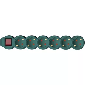   Home NV 6K-3/GR/1,5 6 aljzat 3méter 3x1,5mm2 zöld kapcsolós elosztó