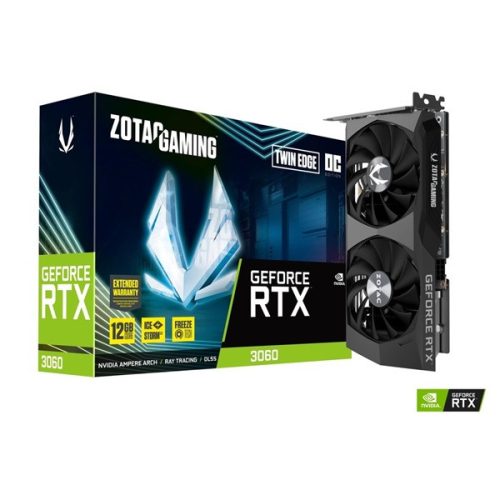 Zotac GAMING GeForce RTX 3060 Twin Edge OC nVidia 12GB GDDR6 192bit  PCIe videokártya