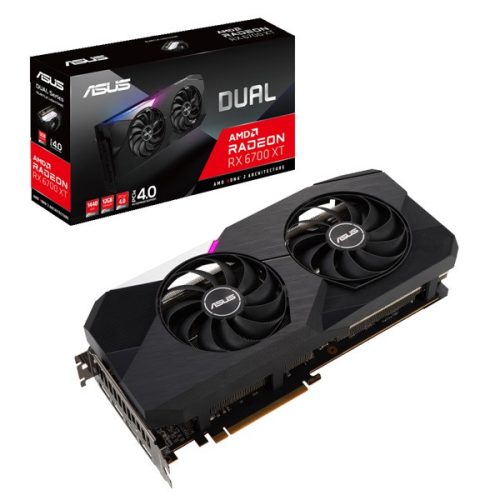 ASUS DUAL-RX6700XT-12G AMD 12GB GDDR6 192bit PCIe videokártya