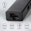 Axagon HMA-GL3A 3 portos USB3.2. Gen 2 fekete HUB Gigabit LAN porttal