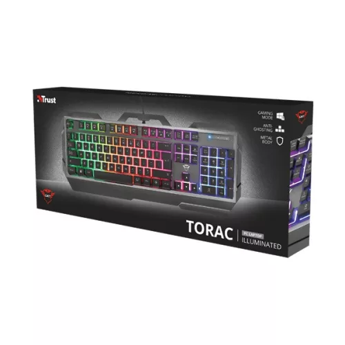 Trust GXT 856 Torac HUN USB fekete gamer billentyűzet