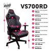 Ventaris VS700RD fekete-piros gamer szék