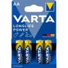 Varta 4906121414 Longlife Power AA (LR6) alkáli ceruza elem 4db/bliszter