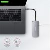 Axagon HMC-6M2 SUPERSPEED USB-C COMBO ezüstfekete  6IN1 HUB