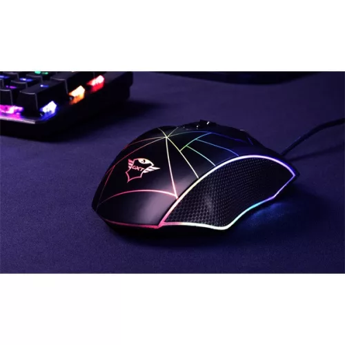 Trust GXT 160X Ture 4500dpi RGB optikai gamer egér