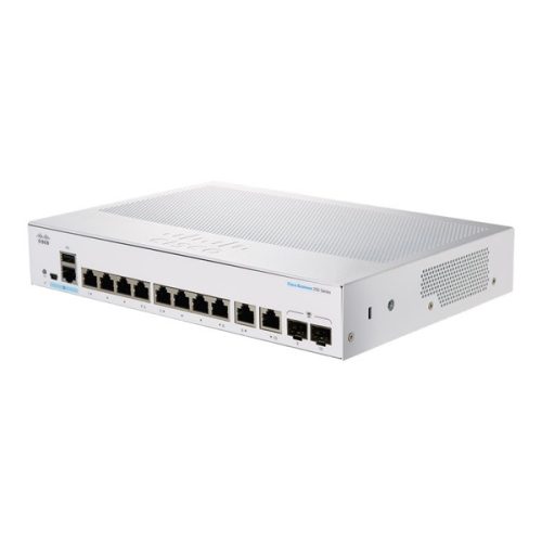 Cisco CBS250-8T-E-2G 8x GbE LAN 2x GbE RJ45/SFP port L2 menedzselhető switch