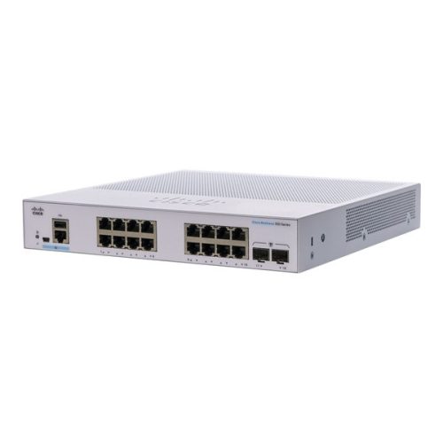 Cisco CBS350-16T-2G 16x GbE LAN 2x SFP port L3 menedzselhető switch