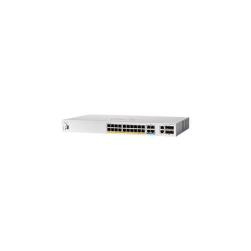 Cisco CBS350-24MGP-4X 20xGbE PoE+ LAN 4x2.5GbE PoE+ LAN 2xcombo 10GbE RJ45/SFP+ 2xSFP+ port L3 menedzs. Multi-Gig PoE+ s
