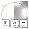 Emos D3AC06 LED 0,9m/10LED/beltéri/2xAA/időzítős/hideg fehér nano karácsonyi LED fényfüzér