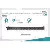 DIGITUS 0U PDU 230V 16A 7xCEE 7/3 aljzat CEE7/7 csatlakozó túlfeszültség védelemmel és vonalszűrővel 2m elosztósor