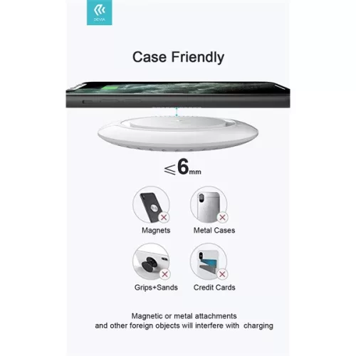Devia ST345760 Allen Series V3 Ultra 15W univerzális fekete vezeték nélküli töltő állomás