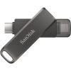 Sandisk 256GB USB C/Apple Lightning iXPAND LUXE Fekete (186554) Flash Drive