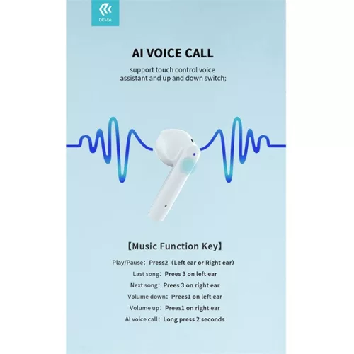 Devia ST351068 Joy A10 Bluetooth True Wireless fekete fülhallgató