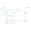 Teltonika PR1KFG30 GNSS ragasztással rögzíthető FAKRA antenna