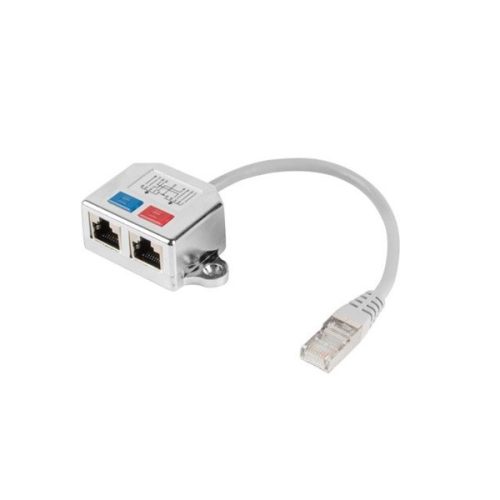 Lanberg AD-0026-S 15cm árnyékolt RJ45/RJ45 lengő Y elosztó