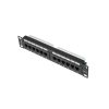 Lanberg PPU5-9012-B 10"/1U 12port Cat5e UTP árnyékolatlan fekete patch panel