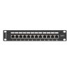 Lanberg PPF6-9012-B 10"/1U 12port Cat6 FTP árnyékolt fekete patch panel