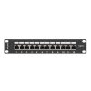 Lanberg PPF6-9012-B 10" 1U 12port Cat.6 FTP árnyékolt fekete patch panel