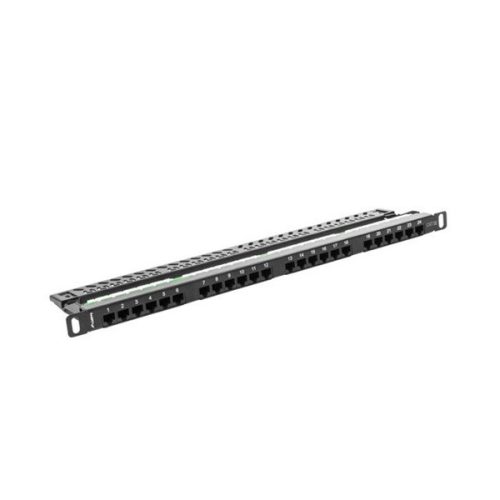 Lanberg PPU5-0024-B 19" 0,5U 24port Cat.5e UTP árnyékolatlan fekete patch panel