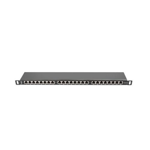 Lanberg PPS5-0024-B 19" 0,5U 24port Cat.5e FTP árnyékolt fekete patch panel