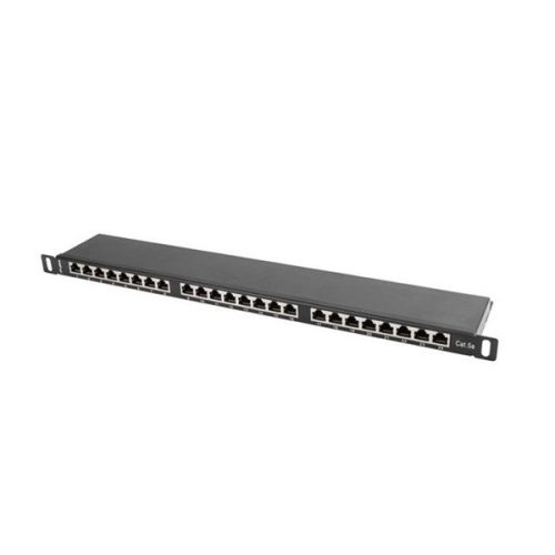 Lanberg PPS5-0024-B 19" 0,5U 24port Cat.5e FTP árnyékolt fekete patch panel