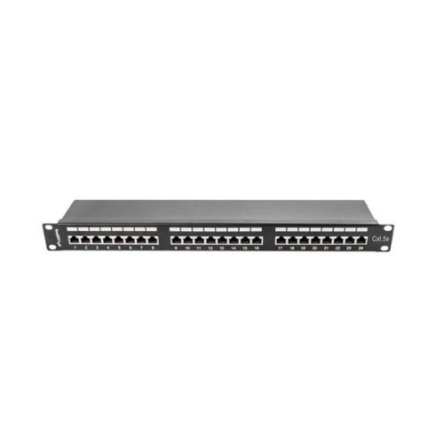 Lanberg PPS5-1024-B 19" 1U 24port Cat.5e FTP árnyékolt fekete patch panel